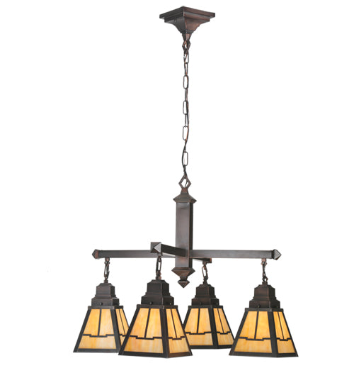 30" Wide Valley View Mission 4 Light Chandelier