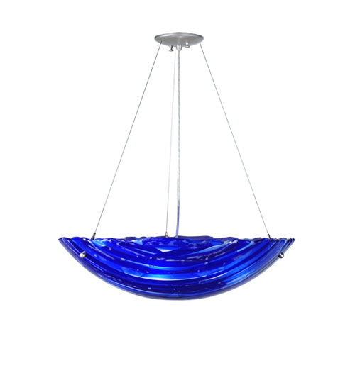 24"W Metro Fusion Azul Inverted Pendant