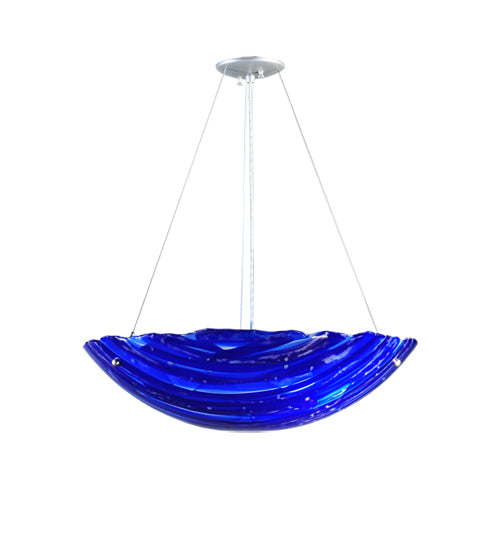 24"W Metro Fusion Azul Inverted Pendant