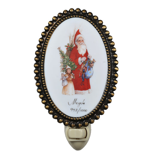 3.5" Wide Christmas For The Love Of Santa Fused Oval Night Light