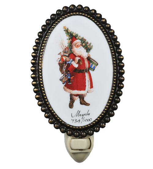 3.5"W Christmas Comin To Town Fused Oval Night Light