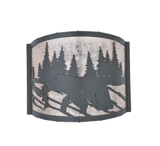 12"W Grizzly Bear Left Wall Sconce