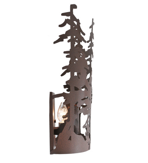 11" Wide Tall Pines Wall Sconce