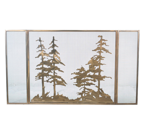 60"W X 34"H Tall Pines Fireplace Screen