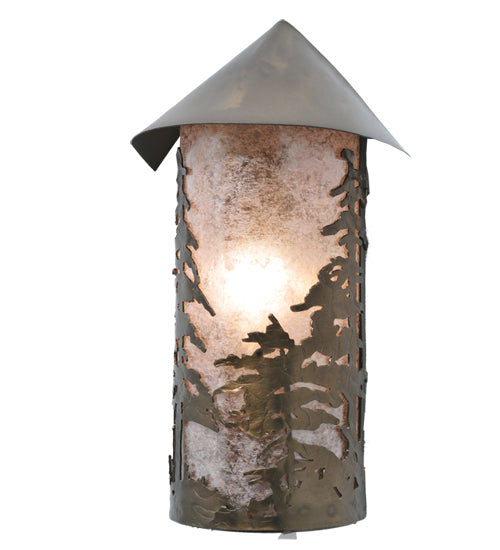 8.5" Wide Tall Pines Wall Sconce