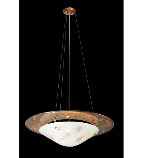 31"W Metro Fusion Super Nova Inverted Pendant