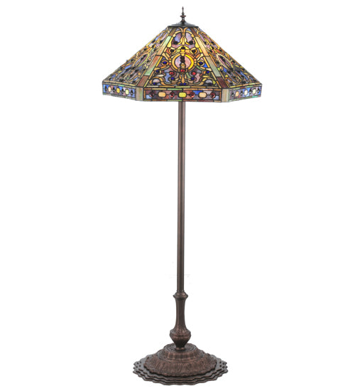 58" High Tiffany Elizabethan Floor Lamp