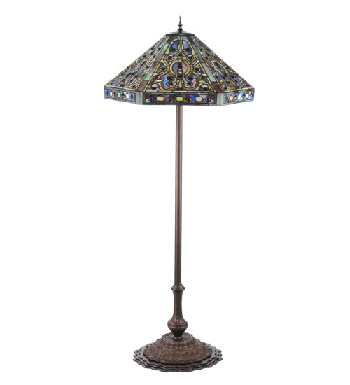 58" High Tiffany Elizabethan Floor Lamp