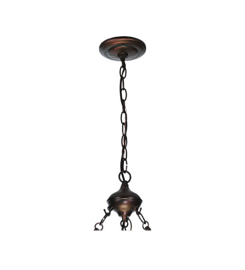 12"W Mahogany Bronze 3 Lt Inverted Pendant Hardware