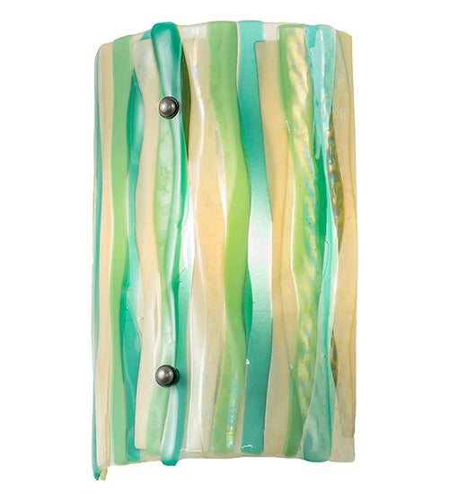 9"W La Spiaggia Fused Glass Wall Sconce