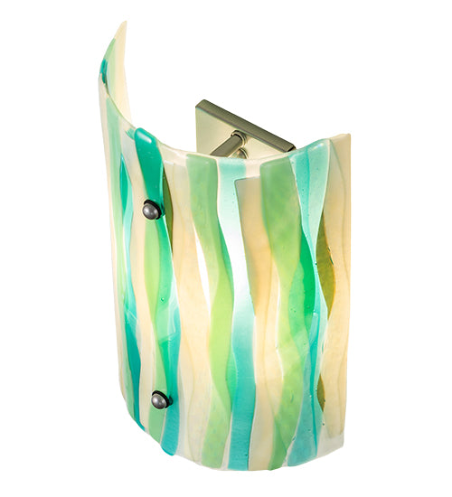 9"W La Spiaggia Fused Glass Wall Sconce