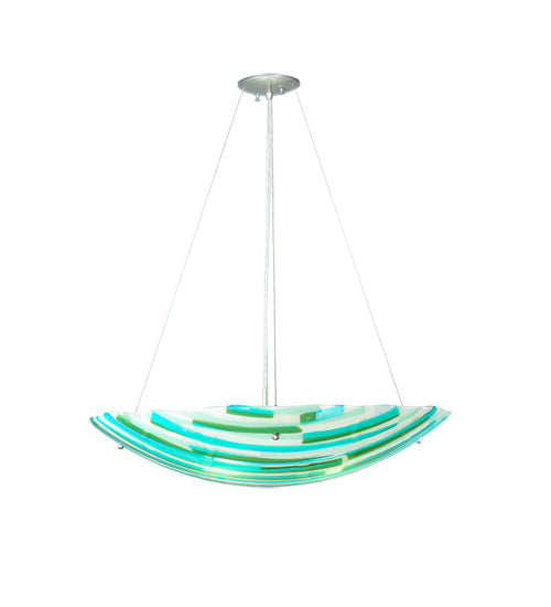 30"W Metro Fusion La Spiaggia Glass Inverted Pendant