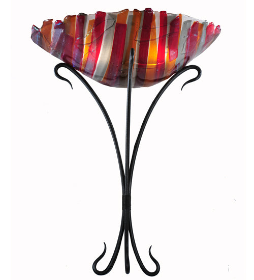 18"W Lava Fused Glass Wall Sconce