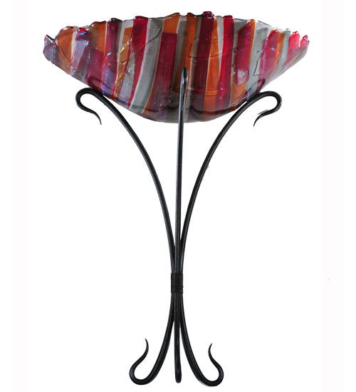 18"W Lava Fused Glass Wall Sconce