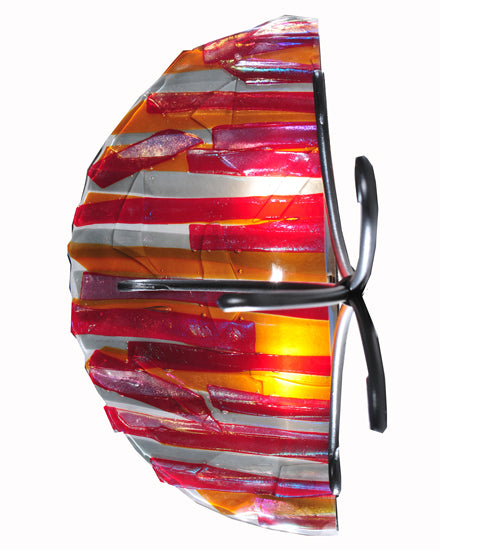 18"W Lava Fused Glass Wall Sconce