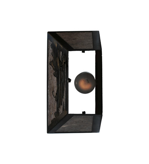 13"W Fly Fishing Creek W/Dog Wall Sconce