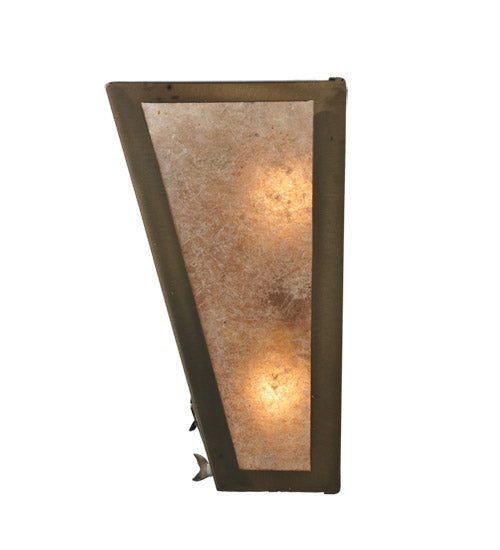 13"W Fly Fishing Creek W/Dog Wall Sconce