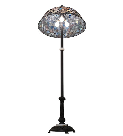 62" High Tiffany Fishscale Floor Lamp