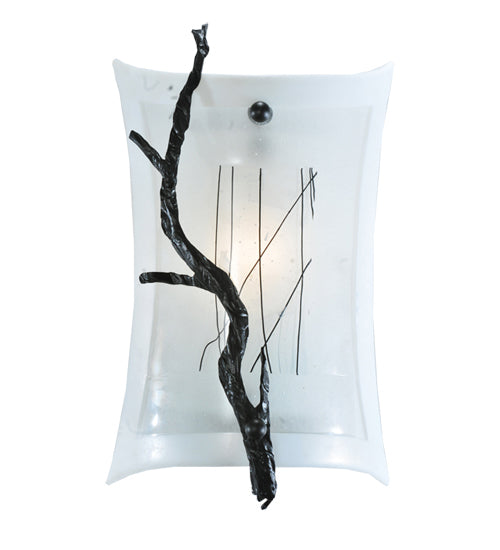 9"W Metro Fusion Twigs Glass Wall Sconce