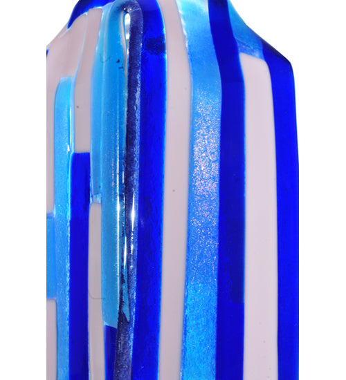 4"Sq Metro Fusion Ocean Breeze Draped Glass Mini Pendant