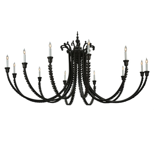 80"W Oak Bough 12 Lt Chandelier