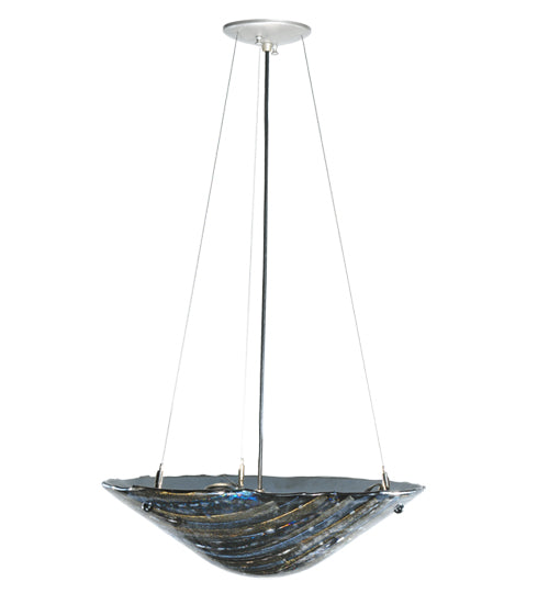 18"W Metro Fusion Cielo Di Notte Glass Inverted Pendant