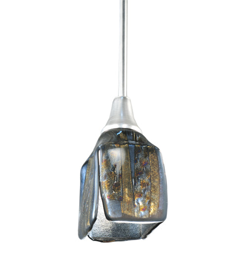 4"Sq Metro Fusion Cielo Di Notte Draped Glass Mini Pendant