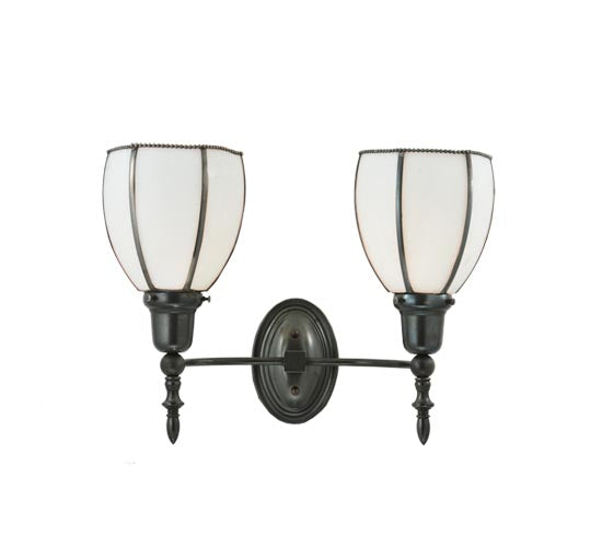 18"W Borough Hall 2 Lt Wall Sconce