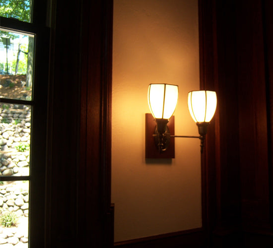 18"W Borough Hall 2 Lt Wall Sconce