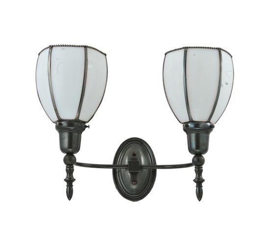 18"W Borough Hall 2 Lt Wall Sconce