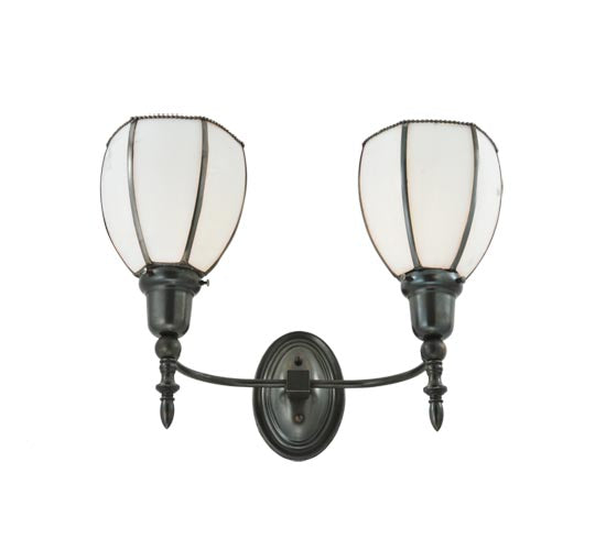 18"W Borough Hall 2 Lt Wall Sconce