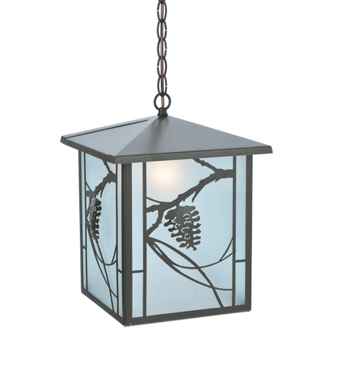 12"Sq Whispering Pines Lantern Pendant