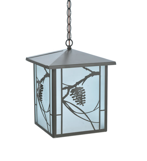 12"Sq Whispering Pines Lantern Pendant