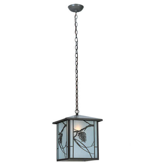 12"Sq Whispering Pines Lantern Pendant