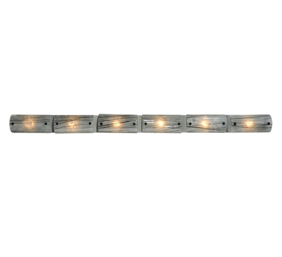 73"W Metro Fusion Branches 6 Lt Glass Vanity Light