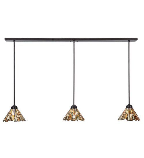 50"L Delta Jadestone 3 Lt Island Pendant