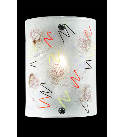 8"W Metro Fusion Super Nova Glass Wall Sconce