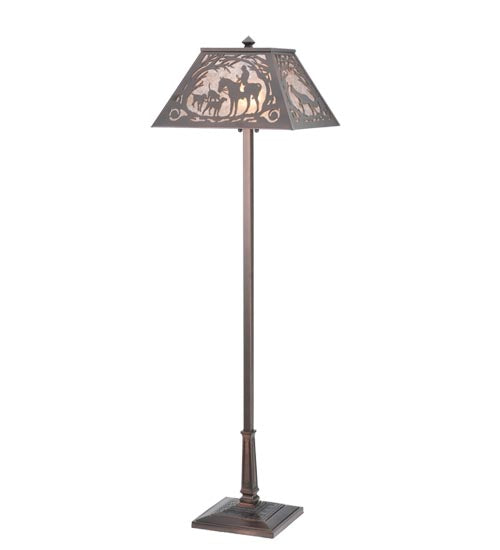 60" High Fox Hunt Floor Lamp