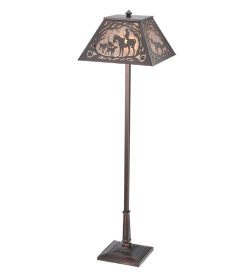 60" High Fox Hunt Floor Lamp