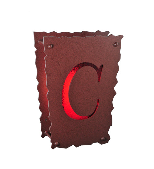 12" Wide Personalized "C" Wall Sconce