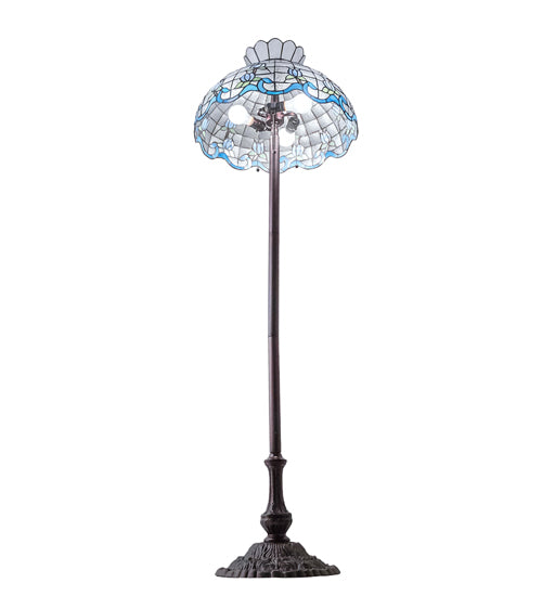 62" High Roseborder Floor Lamp