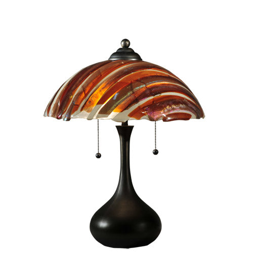 21"H Metro Fusion Marina Glass Table Lamp