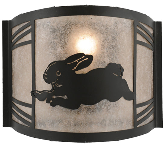 12"W Rabbit On The Loose Left Wall Sconce