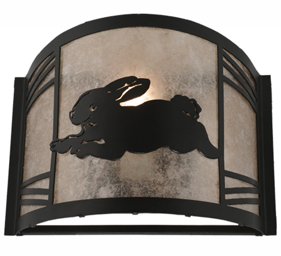 12"W Rabbit On The Loose Left Wall Sconce