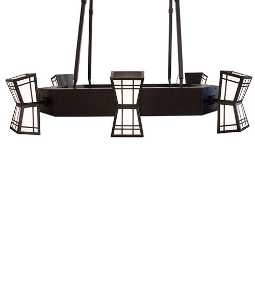 96"L Cortland 6 Lt Oblong Chandelier