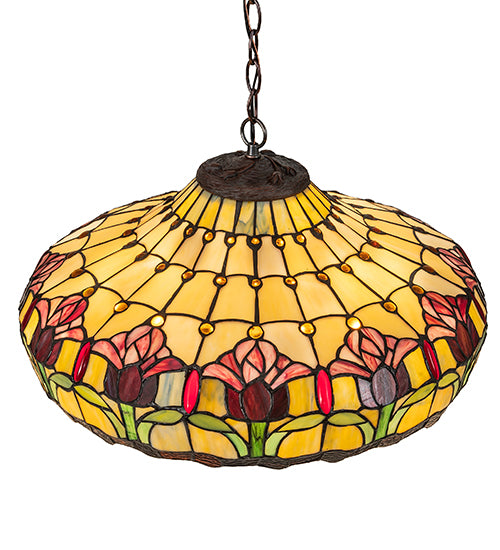 21" Wide Colonial Tulip Pendant