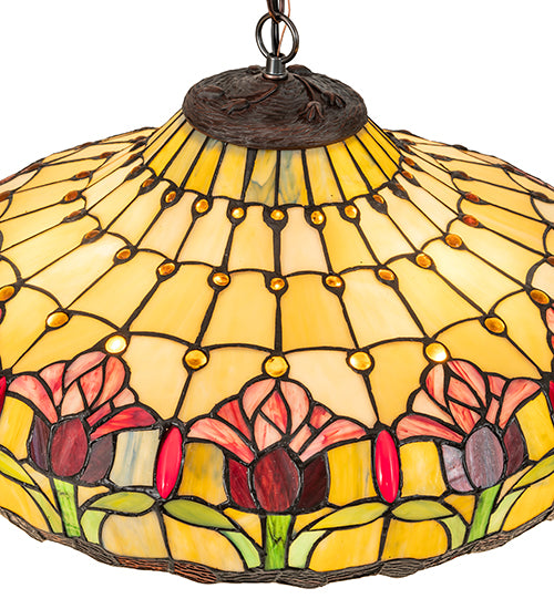 21" Wide Colonial Tulip Pendant