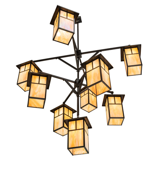 64" Wide Hyde Park T Mission 9 Light Hanging Lantern Chandelier