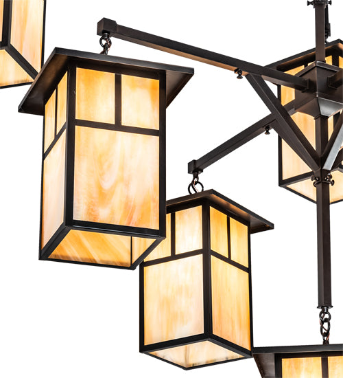 64" Wide Hyde Park T Mission 9 Light Hanging Lantern Chandelier