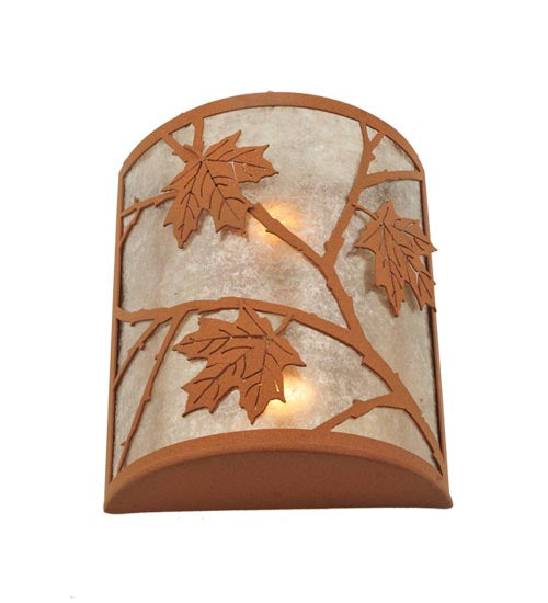 10"W Maple Leaf Wall Sconce